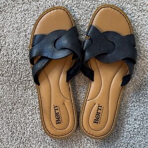 Born Black and Tan Women's Sandals